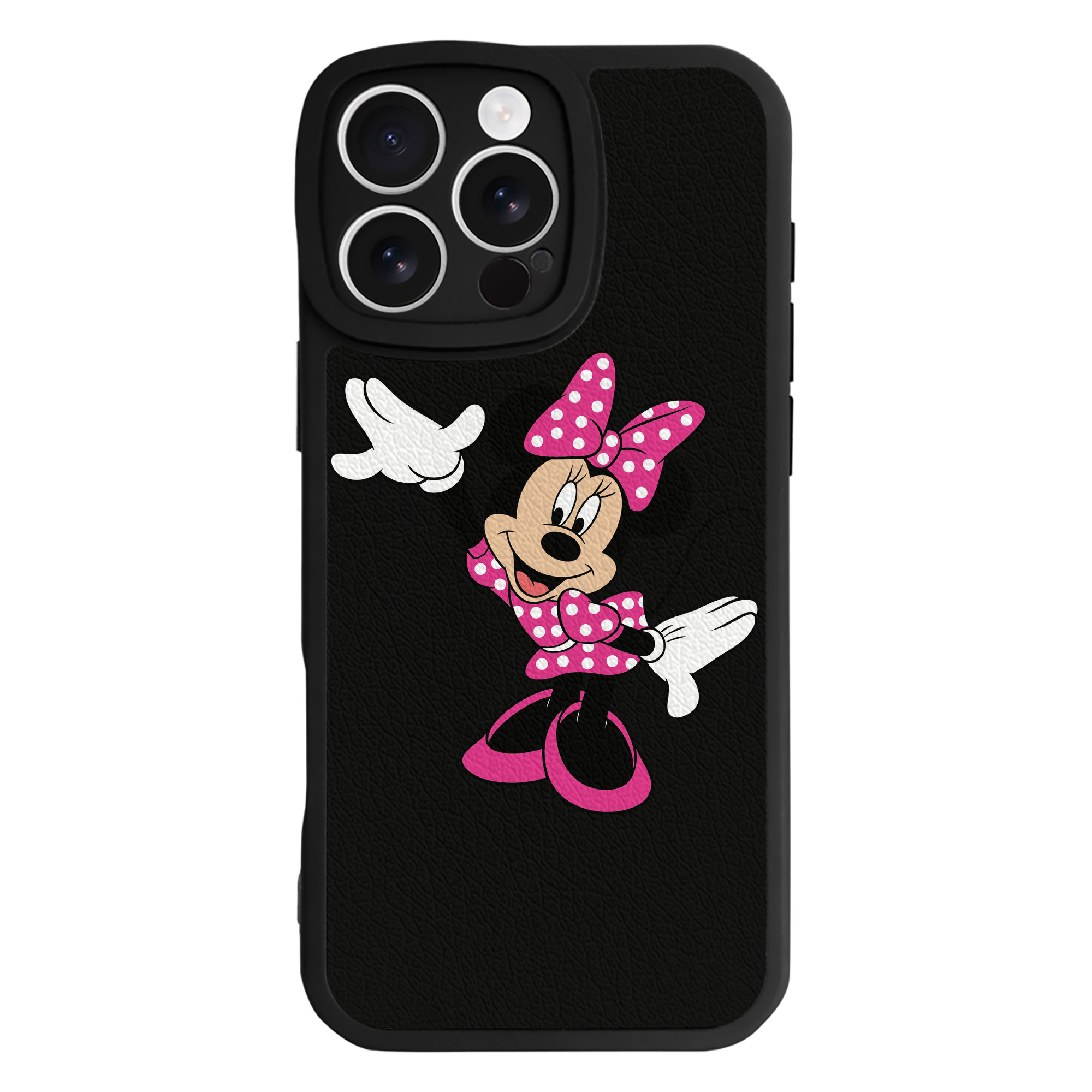 （画像用） ミッキーマウス Mickey Mouse 【iPhone 16シリーズ対応】シリコンスマホケース（レザー調） 材質：シリコン